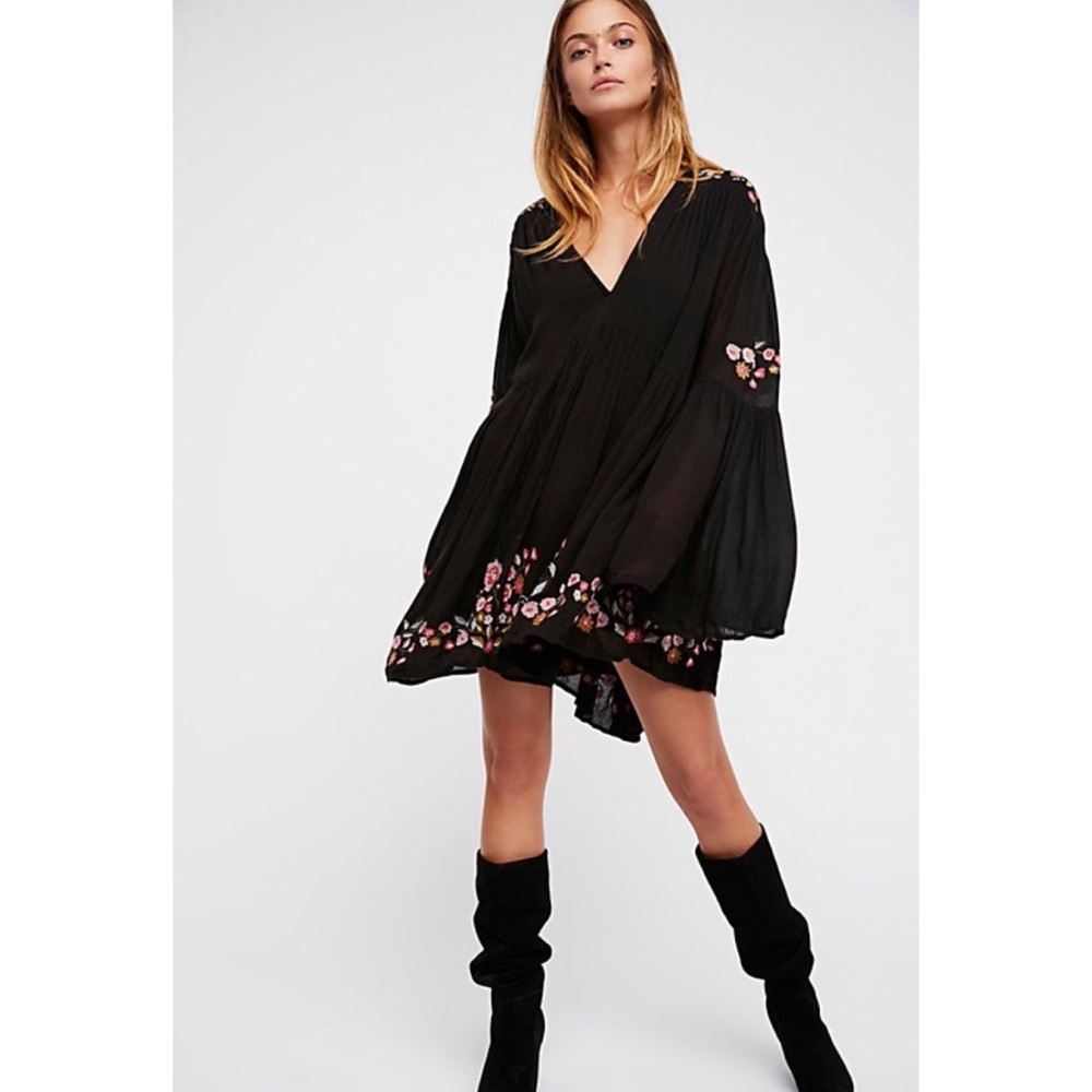 Free People Black Te Amo Boho Dress - Picture 7 of 8